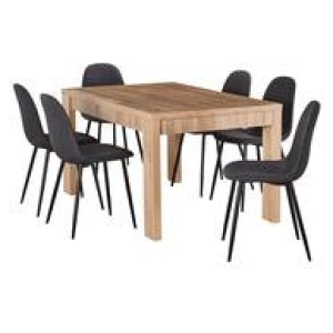Havana 6 Seater Dining Set With Mambo Chairs Grey