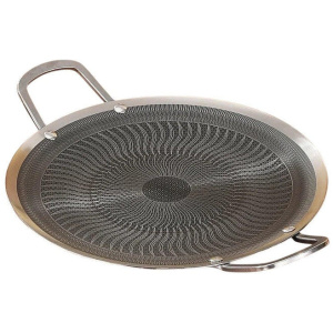 Honeycomb Non-Stick Grill Skewer Plate, 316 Stainless Steel, Portable Barbecue Grill with Handle, Universal Induction Cooktop Compatible, Round Shape,