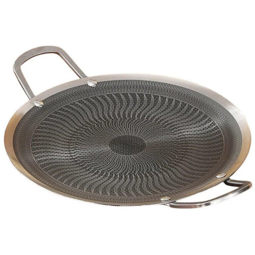Honeycomb Non-Stick Grill Skewer Plate, 316 Stainless Steel, Portable Barbecue Grill with Handle, Universal Induction Cooktop Compatible, Round Shape,