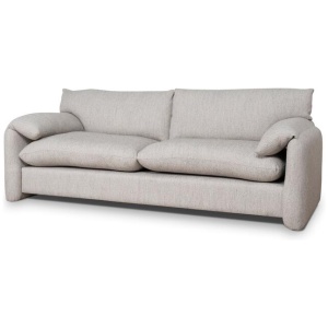 Jordie 3 Seater Fabric Sofa - Light Grey by Interior Secrets - AfterPay Available