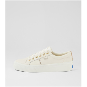Keds Jump Kick Duo Leather Ke Cream Gold Canvas Cream Gold Sneakers Womens Shoes Casual Casual Sneakers