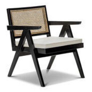 Mara 1 Seater Rattan Armchair Black