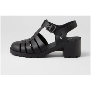 Melissa Melissa Possession Heel Ad My Black Pvc Black Shoes Womens Shoes Casual Heeled Shoes