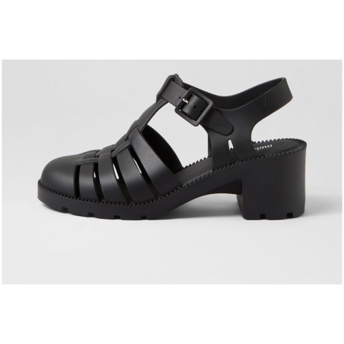 Melissa Melissa Possession Heel Ad My Black Pvc Black Shoes Womens Shoes Casual Heeled Shoes