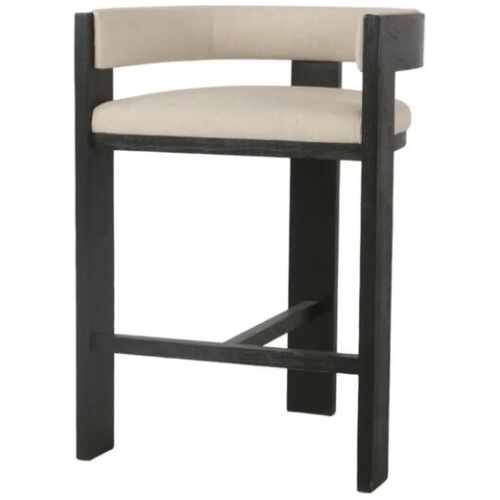 Miles Black ELM Barstool - Dawn Beige by Interior Secrets - AfterPay Available