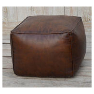 Moldova Leather Ottoman Brown
