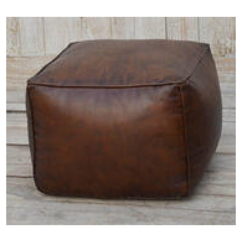 Moldova Leather Ottoman Brown