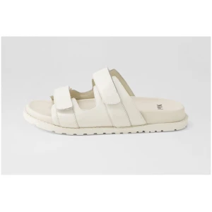 Mollini Beyloria Mo Cream Leather Cream Sandals Womens Shoes Casual Sandals Flat Sandals