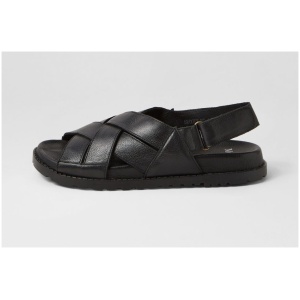 Mollini Brooky Mo Black Black Sole Leather Black Black Sole Sandals Womens Shoes Casual Sandals Flat Sandals
