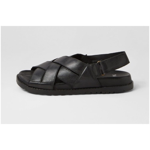 Mollini Brooky Mo Black Black Sole Leather Black Black Sole Sandals Womens Shoes Casual Sandals Flat Sandals