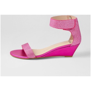 Mollini Monico Mo Fuchsia Metallic Jewels Fuchsia Metallic Sandals Womens Shoes Dress Heeled Sandals