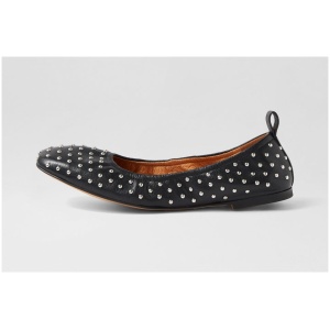 Mollini Narn Mo Black Leather Black Shoes Womens Shoes Casual Flat Shoes