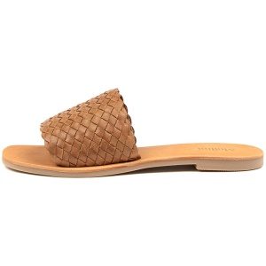 Mollini Shelli Mo Tan Leather Tan Sandals Womens Shoes Casual Sandals Flat Sandals