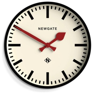 Newgate Universal Wall Clock Railway Dial Black