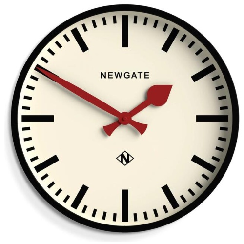 Newgate Universal Wall Clock Railway Dial Black