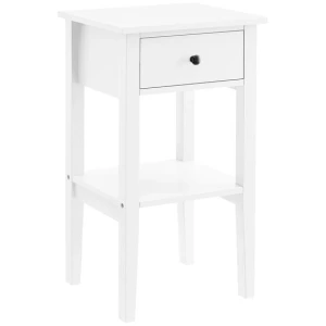Sarantino Rue Bedside Table in White