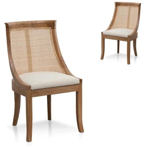 Set of 2 - Arla Dining Chair - Dawn Beige by Interior Secrets - AfterPay Available