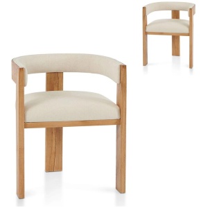 Set of 2 - Miles Dining Chair - Dawn Beige by Interior Secrets - AfterPay Available