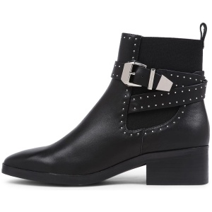 Sol Sana Lennox Boot Ss Black Stud Leather Black Stud Boots Womens Shoes Casual Ankle Boots