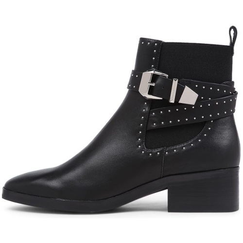 Sol Sana Lennox Boot Ss Black Stud Leather Black Stud Boots Womens Shoes Casual Ankle Boots