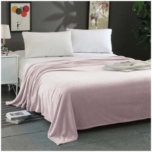 Super Soft Micro Flannel Plush Blanket Queen 220 x 240cm Blush