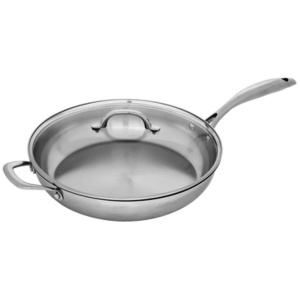 Swiss Diamond Premium Steel Saute Pan With Lid 28cm 4L