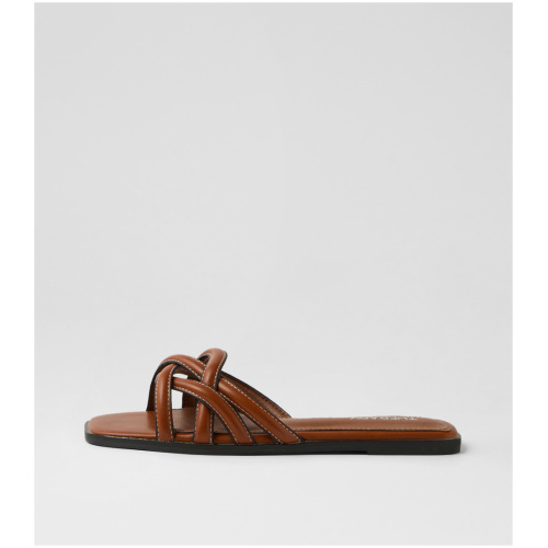 Therapy Gabrielle Th Tan Smooth Tan Sandals Womens Shoes Casual Sandals Flat Sandals