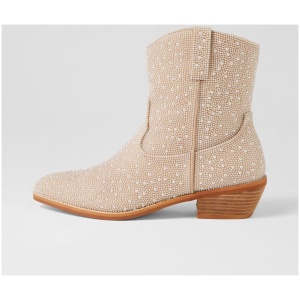 Therapy Monarch Th Nude Microsuede Nude Boots Womens Shoes Dress Casual Ankle Boots