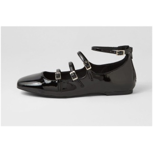 Therapy Odile Th Black Patent Pu Black Shoes Womens Shoes Casual Flat Shoes