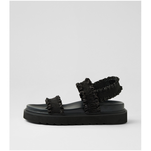 Therapy Vissta Th Black Smooth Black Sandals Womens Shoes Casual Sandals Flat Sandals