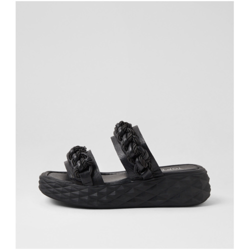 Top End Rosine To Black Black Sole Leather Black Black Sole Sandals Womens Shoes Sandals Flat Sandals
