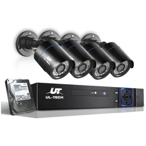 UL-tech CCTV Security System 8CH DVR 4 Cameras 2TB Hard Drive