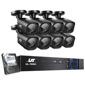 UL-tech CCTV Security System 8CH DVR 8 Cameras 1TB Hard Drive