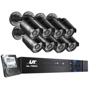UL-tech CCTV Security System 8CH DVR 8 Cameras 4TB Hard Drive
