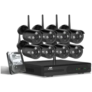 UL-tech Wireless CCTV Security System 8CH NVR 3MP 8 Bullet Cameras 2TB