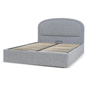 Valmira Queen Bed Frame - Pepper Boucle with Storage by Interior Secrets - AfterPay Available