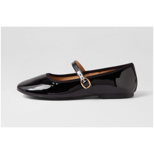 Verali Bambi Ve Black Patent Pu Black Patent Shoes Womens Shoes Casual Flat Shoes