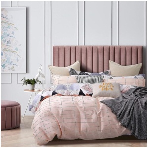 100% Cotton Annie Reversible Printed Quilt Cover Set - Super King Size