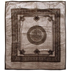 1000GSM Olympia Greek Key Luxury Quality 2 Ply Mink Blanket Queen Taupe