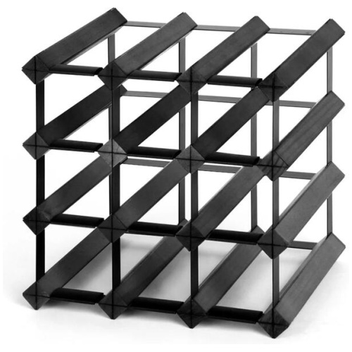 12 Bottle Timber Wine Rack Wooden Storage Wall Racks Holders Cellar Black