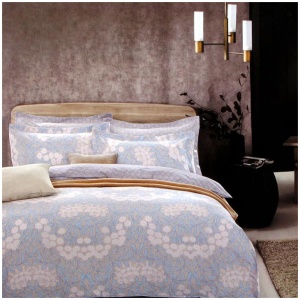 250TC Florence Cotton Reversible Quilt Cover Set Queen