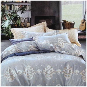250TC Royal Damask Cotton Quilt Cover Set Queen