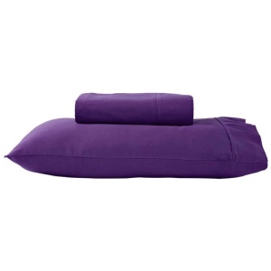 280TC 50% Polyester 50% Cotton Sheet Set Single Purple