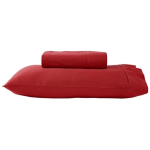 280TC 50% Polyester 50% Cotton Sheet Set Single Red