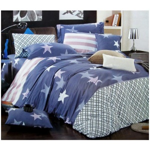 310TC Starry Love Cotton Printed Quilt Cover Set Single