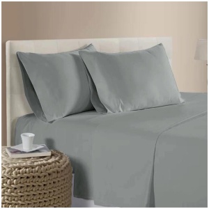 400TC Bamboo Cotton Sheet Set Grey Queen