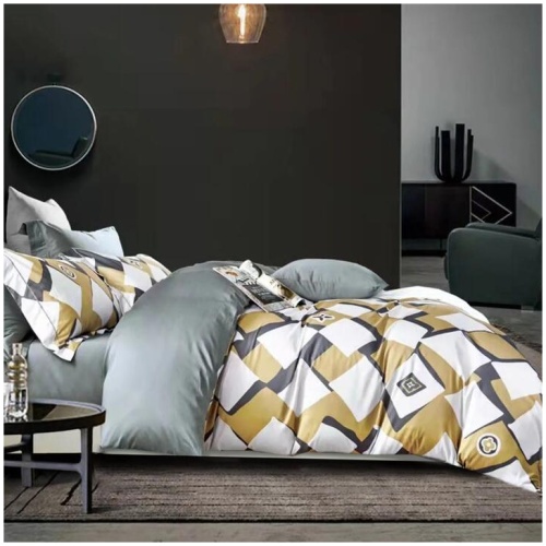 400TC Cotton Sateen Quilt Cover Set Modern Art Queen