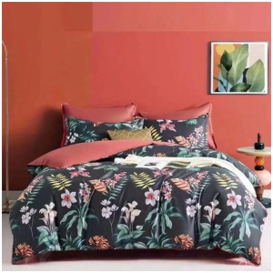 400TC Cotton Sateen Quilt Cover Set Secret Garden Queen