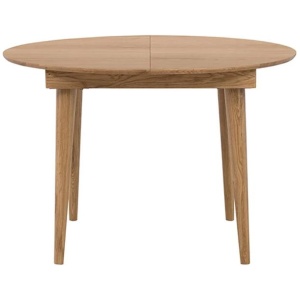 6IXTY Niche Round Oval Wooden Extension Dining Table 110-145cm - Natural