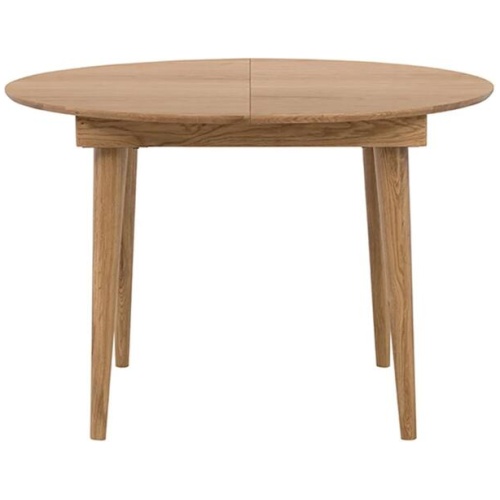 6IXTY Niche Round Oval Wooden Extension Dining Table 110-145cm - Natural